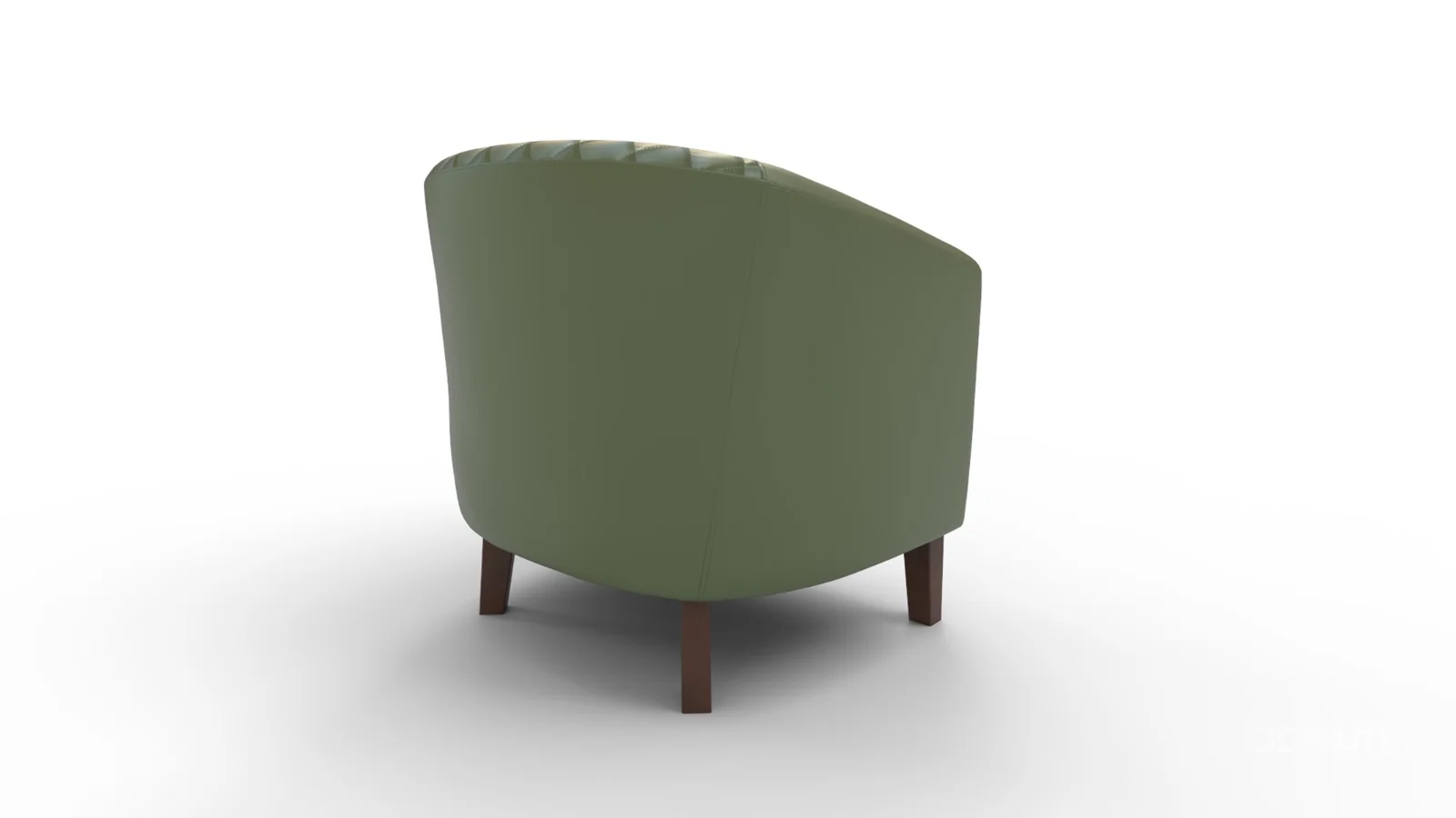 Leather Barrel Accent Chair Image 5