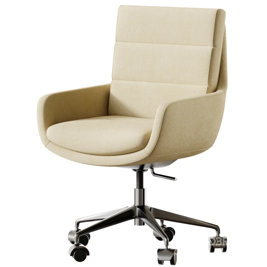 Sergio beige swivel office chair Image 3