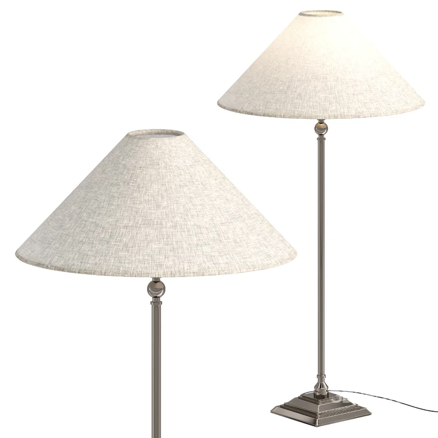 Francesca Matt Black Table Lamp with Linen Shade Image 4