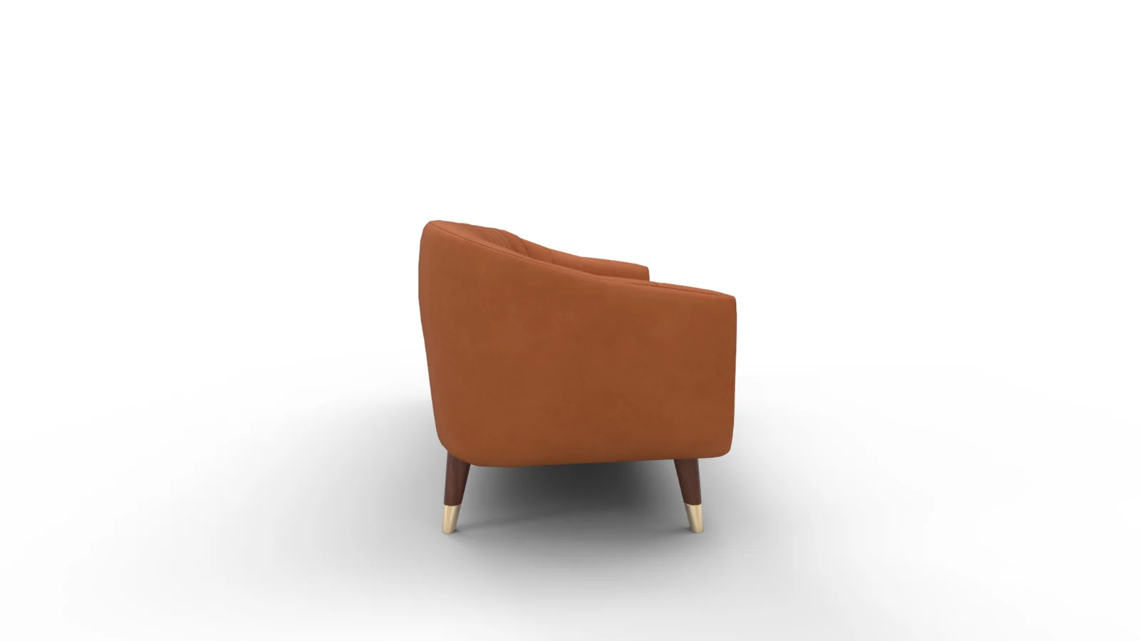 Steffan Wide Velvet Flared Arm Sofa Image 9