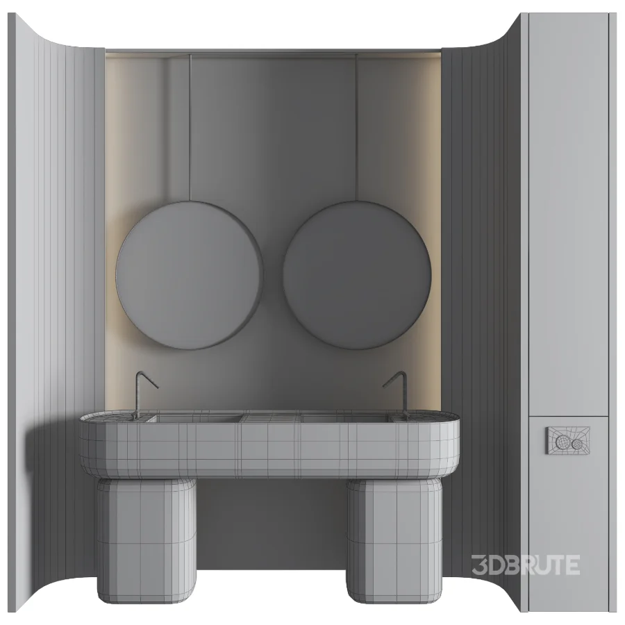 Bathroom Furniture Set 07 Image 3