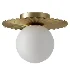 Abbey Gold Modern Globe Glass Flush Mount - Thumbnail 2