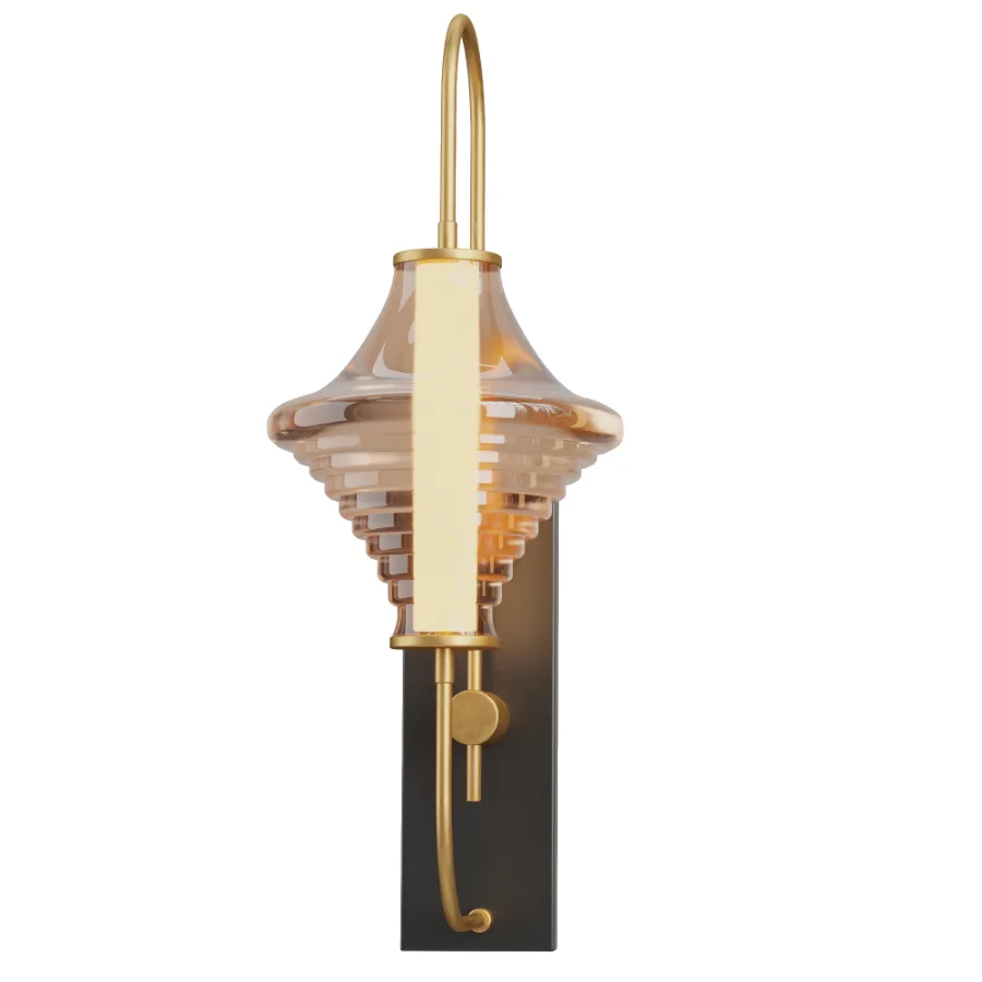 LED Glass Lampshade Wall Sconce Light Image 3