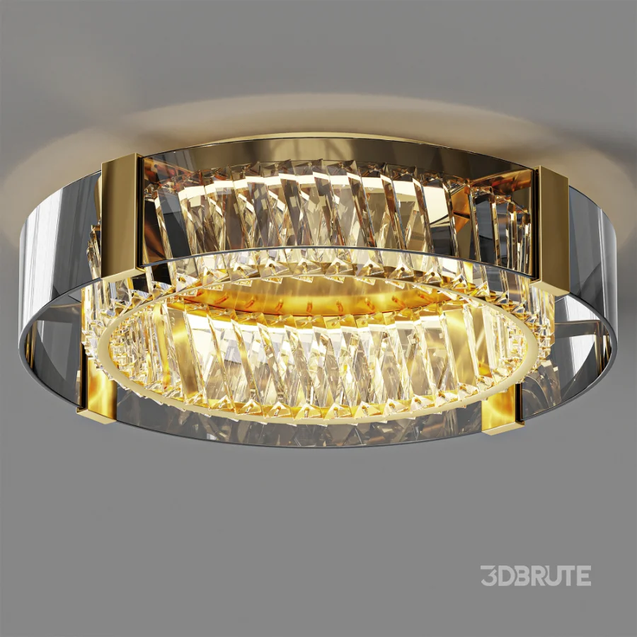 Mayfield Modern Dome Crystal Ceiling Light Image 1
