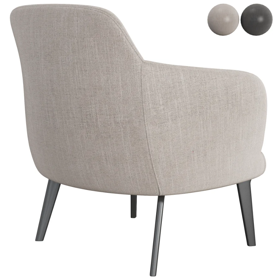 Sum_Armchair_Black_Main_Line_Flax Image 3