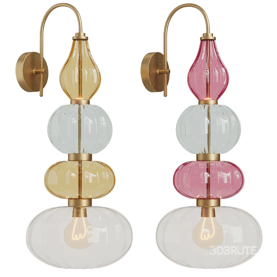 Sconce Brass Wall Light Image 1