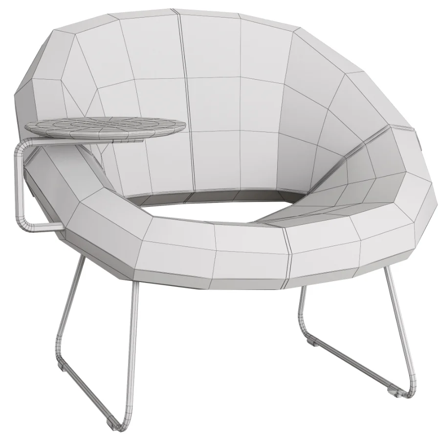 LXR18_Armchair_with_writing_tablet Image 3