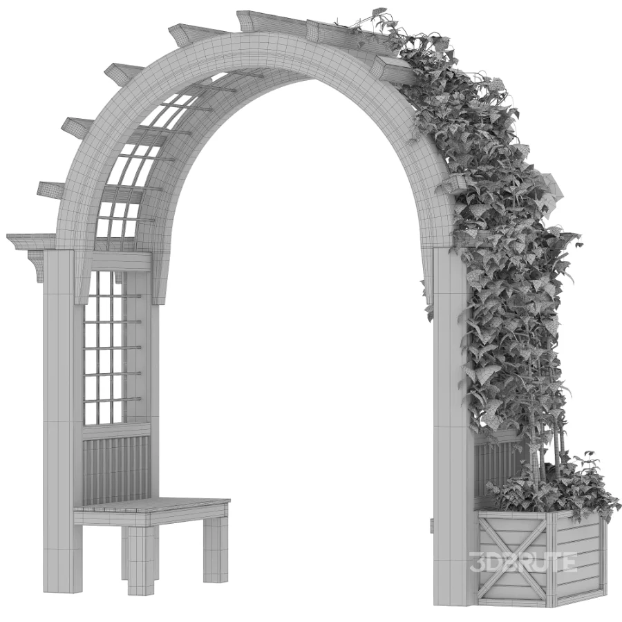 Wooden Garden Arbor 04 Image 1