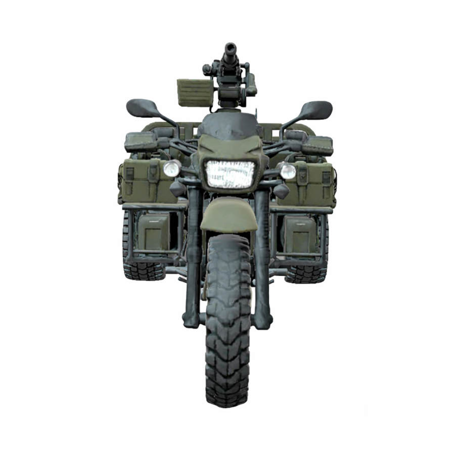 Military Tactical Trike Bike 3D Model Image 3