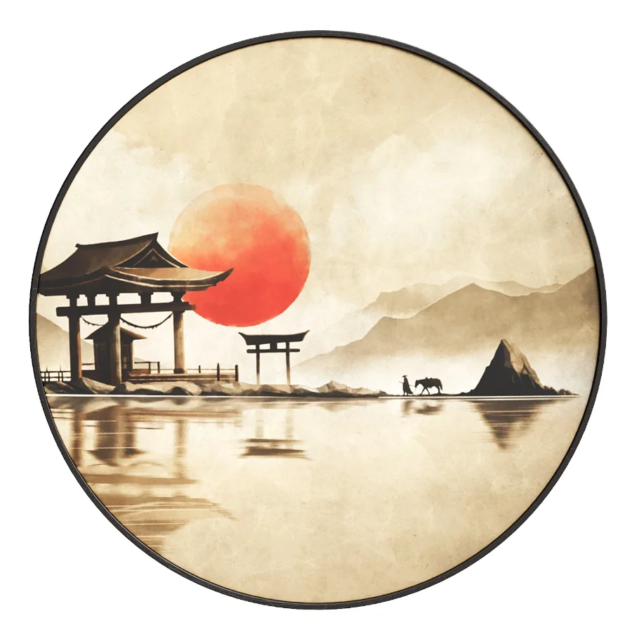 Japanese temple at sunrise Image 2