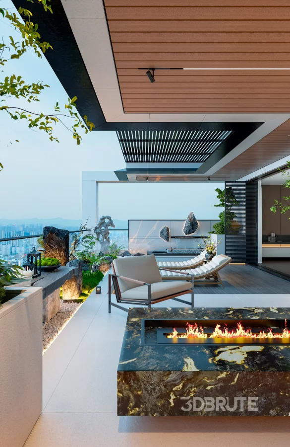 Open‑view balcony bedroom Image 1