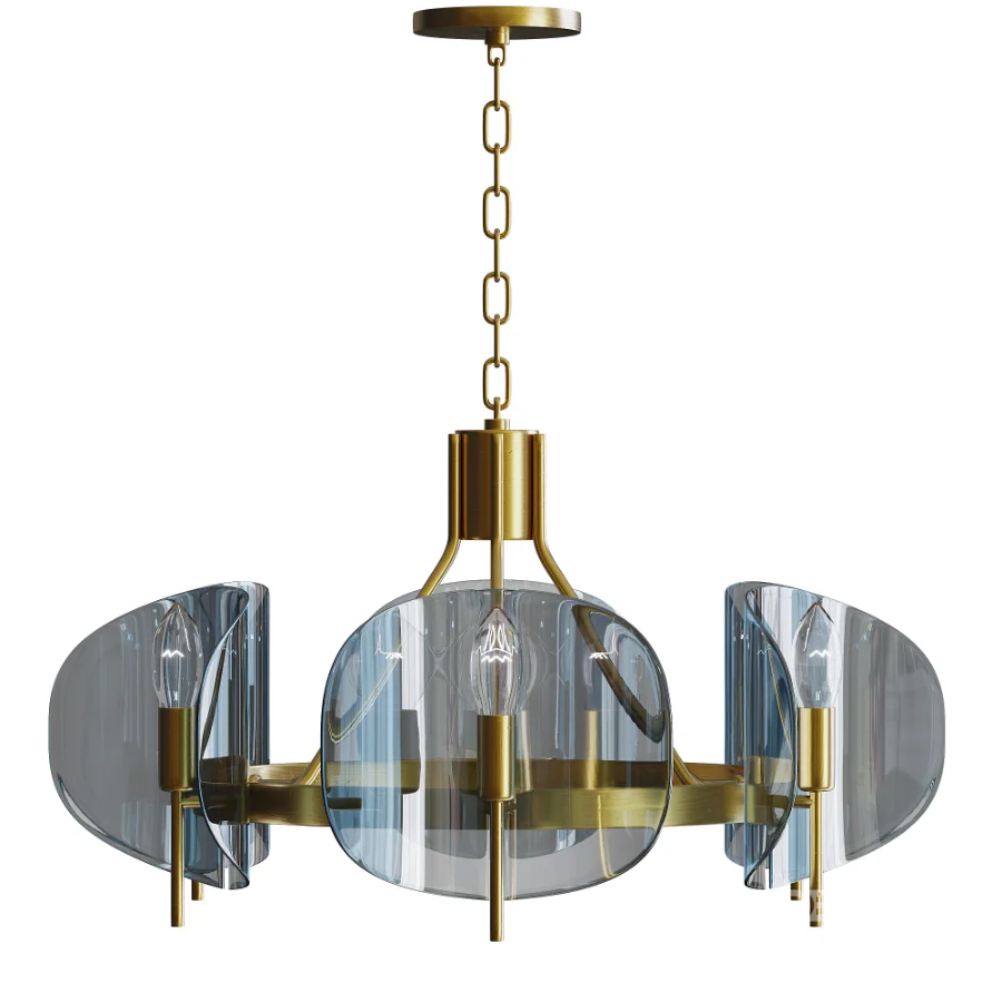 Modern Wagon Wheel 6-Light Chandelier Image 6