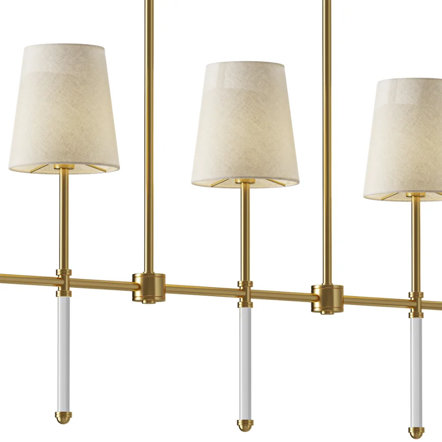 DEMIAN LONG slatted chandelier Image 3