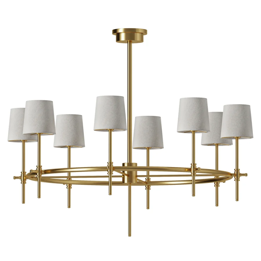 Sinue Brass and Gold Round Chandelier Image 2