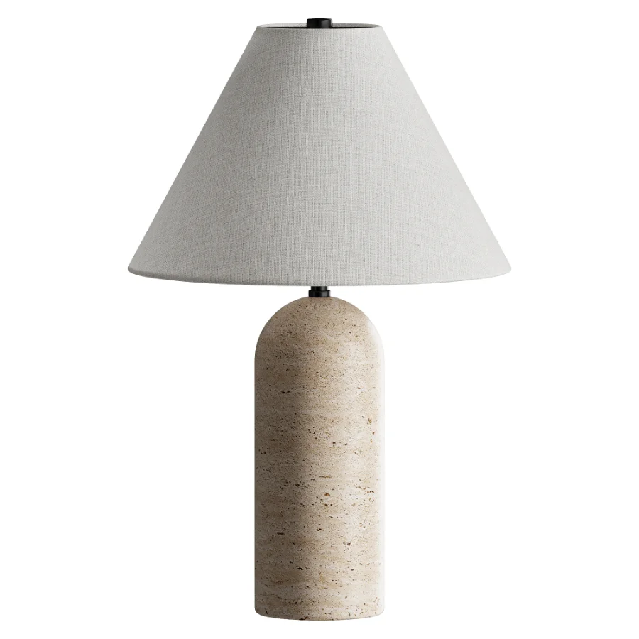 Astere Travertine Table Lamp Image 2