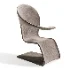 Modern Sculptural Armchair with Soft Fabric Upholstery - Thumbnail 4