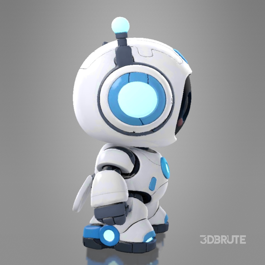 Cute Futuristic Robot Character Image 5