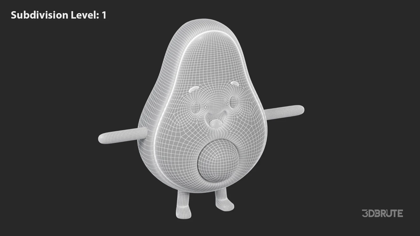 Avocado Cartoon 3D Character Image 7