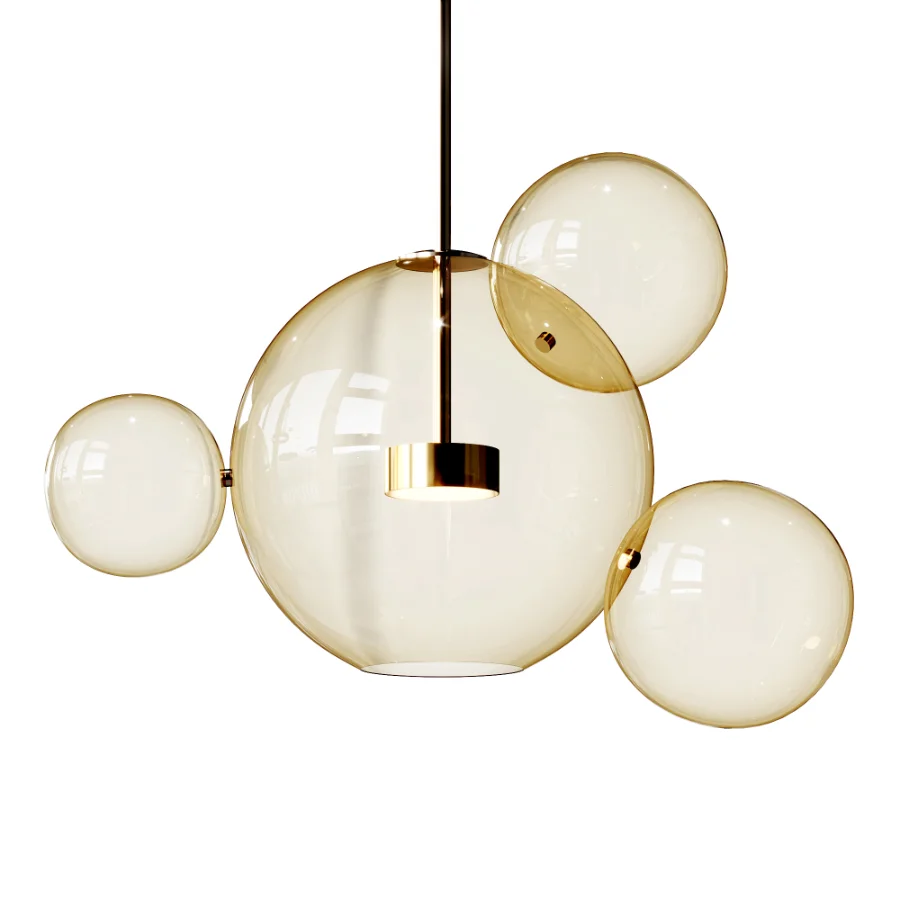 Clear Glass Ball Futuristic Chandeliers Image 3