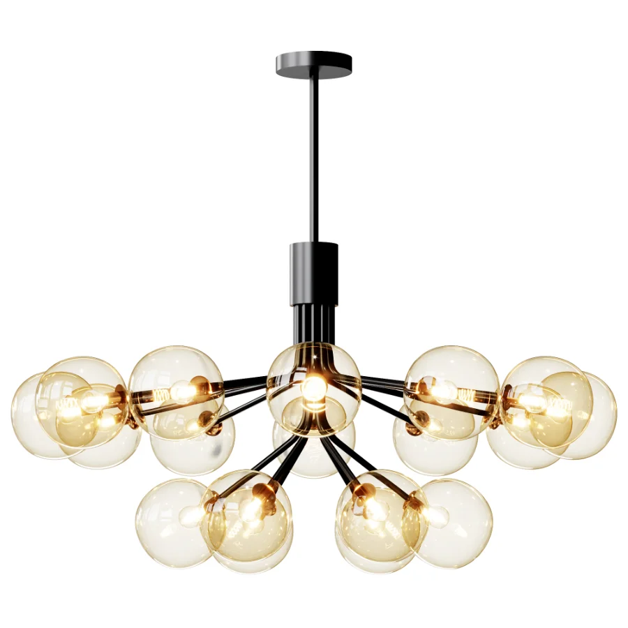 Nuura Apiales 18 Satin Black Chandelier Image 2