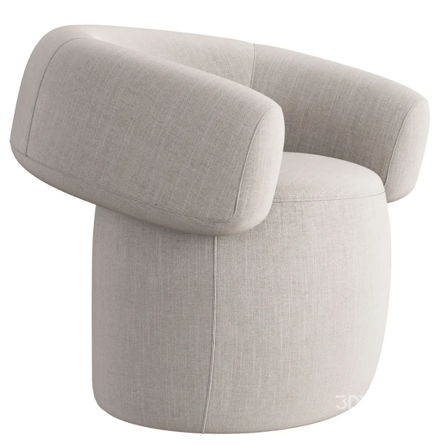 Ruff_Swivel_Small_Armchair Image 3