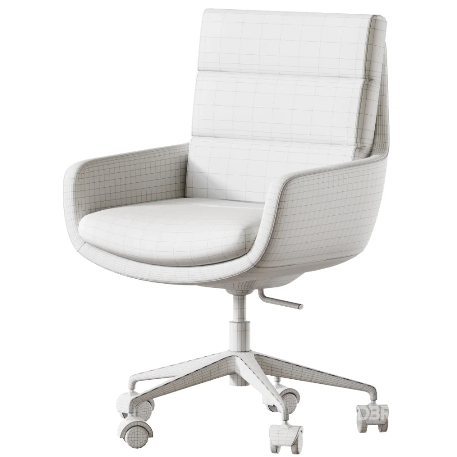 Sergio beige swivel office chair Image 5