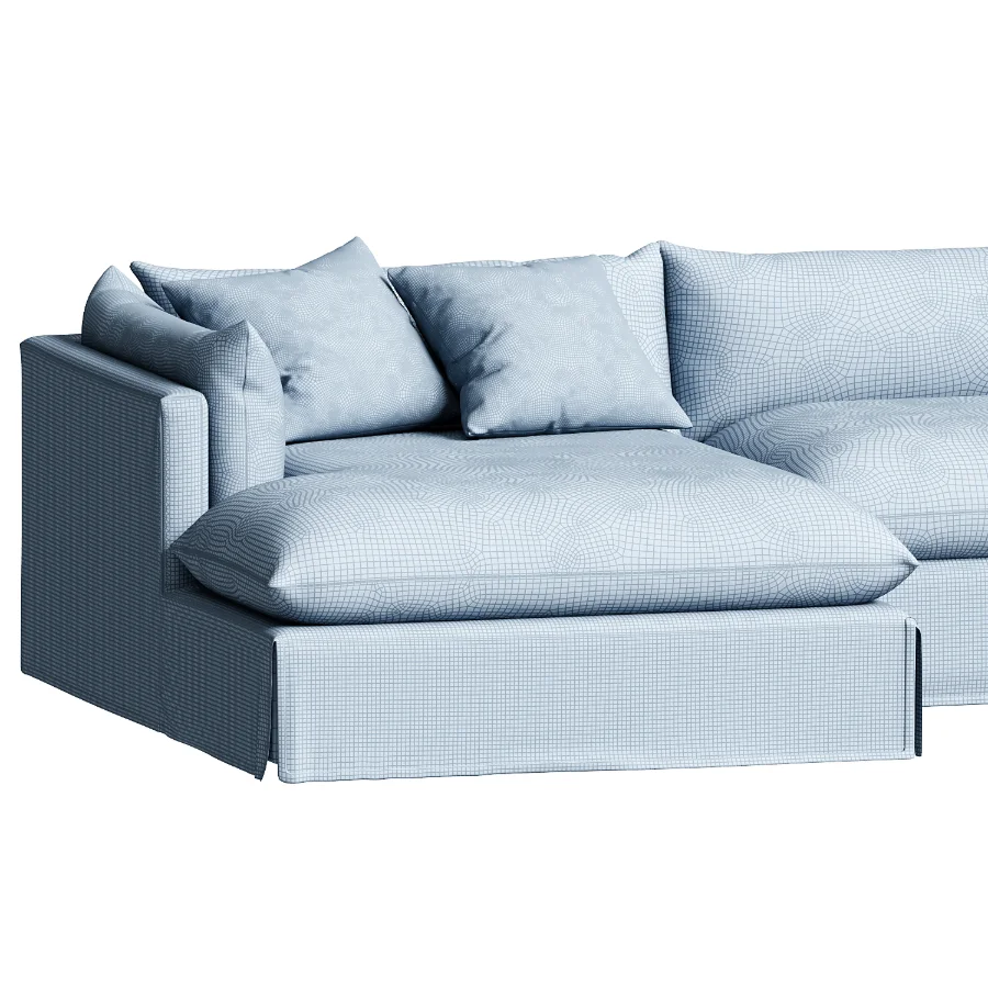 Reggio Slipcover Chaise Sectional Image 3