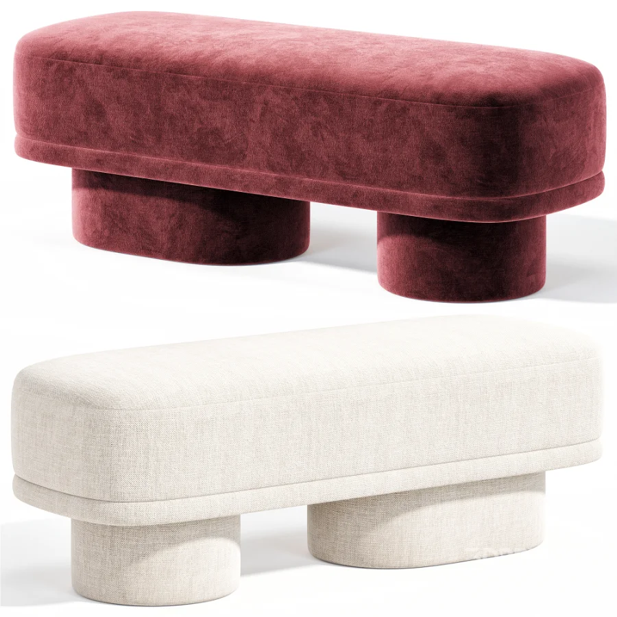 Lena Jacquard Pouf by Eve Furniture Image 6