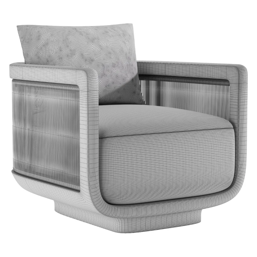 RH Brera Teak Lounge Chair Image 7