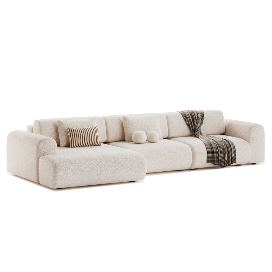 Modular sofa Maill Bucle Silver Image 2