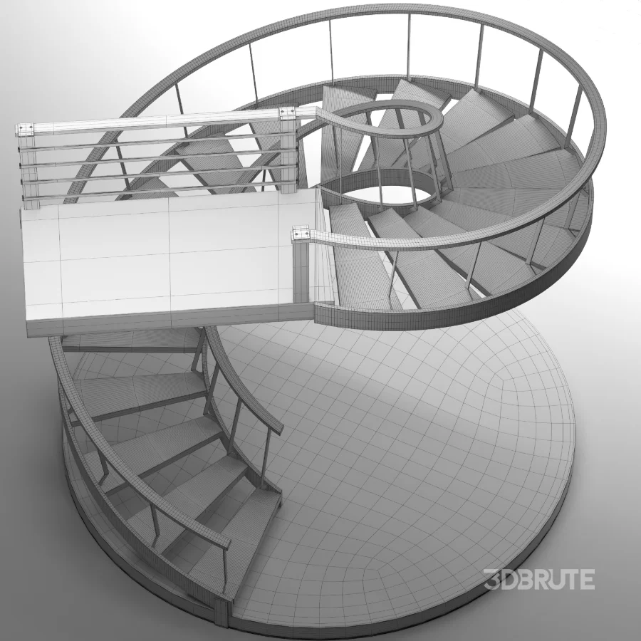 Wooden Spiral Staircase Image 4