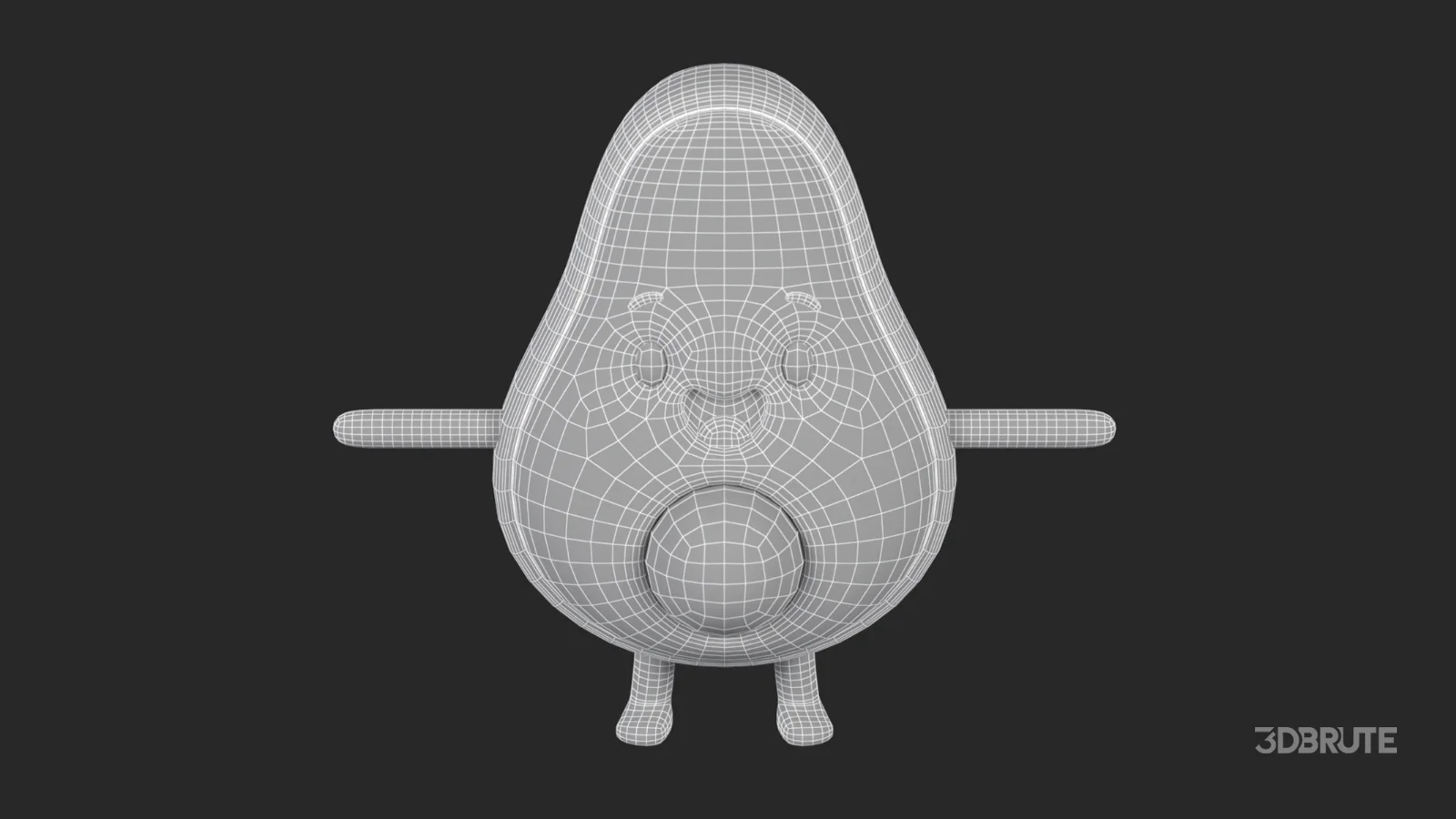 Avocado Cartoon 3D Character Image 12