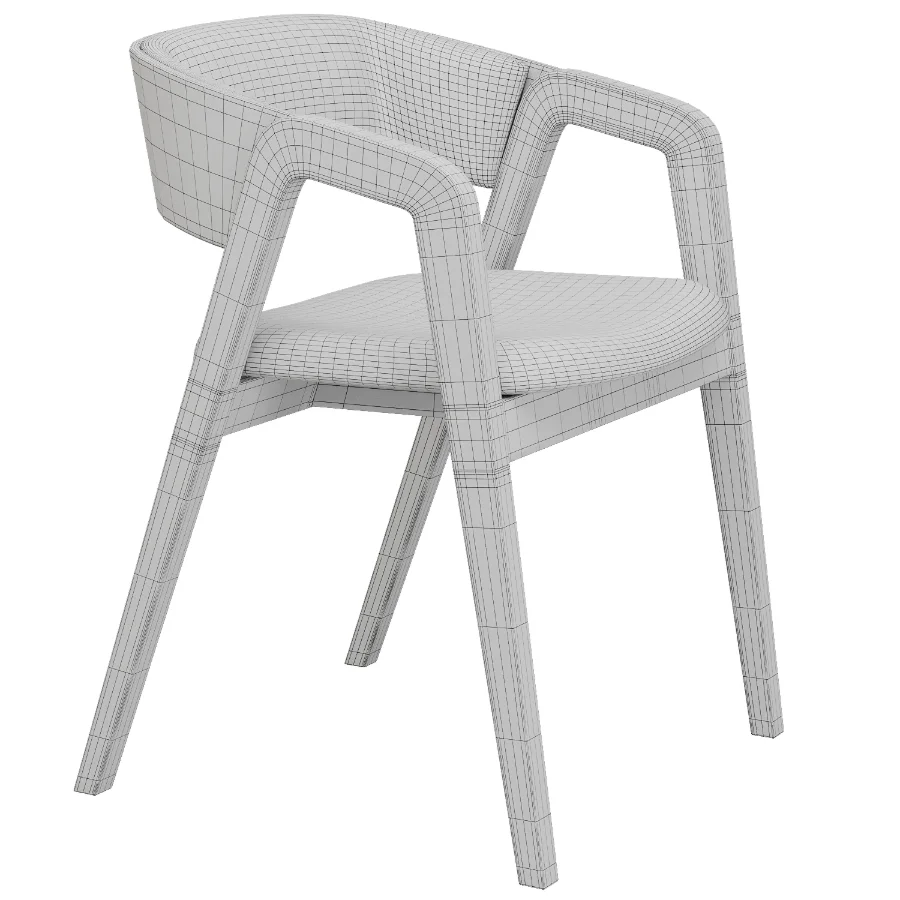 Hersey Solid Back Arm Chair Image 4