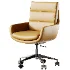 Sergio beige swivel office chair - Thumbnail 4