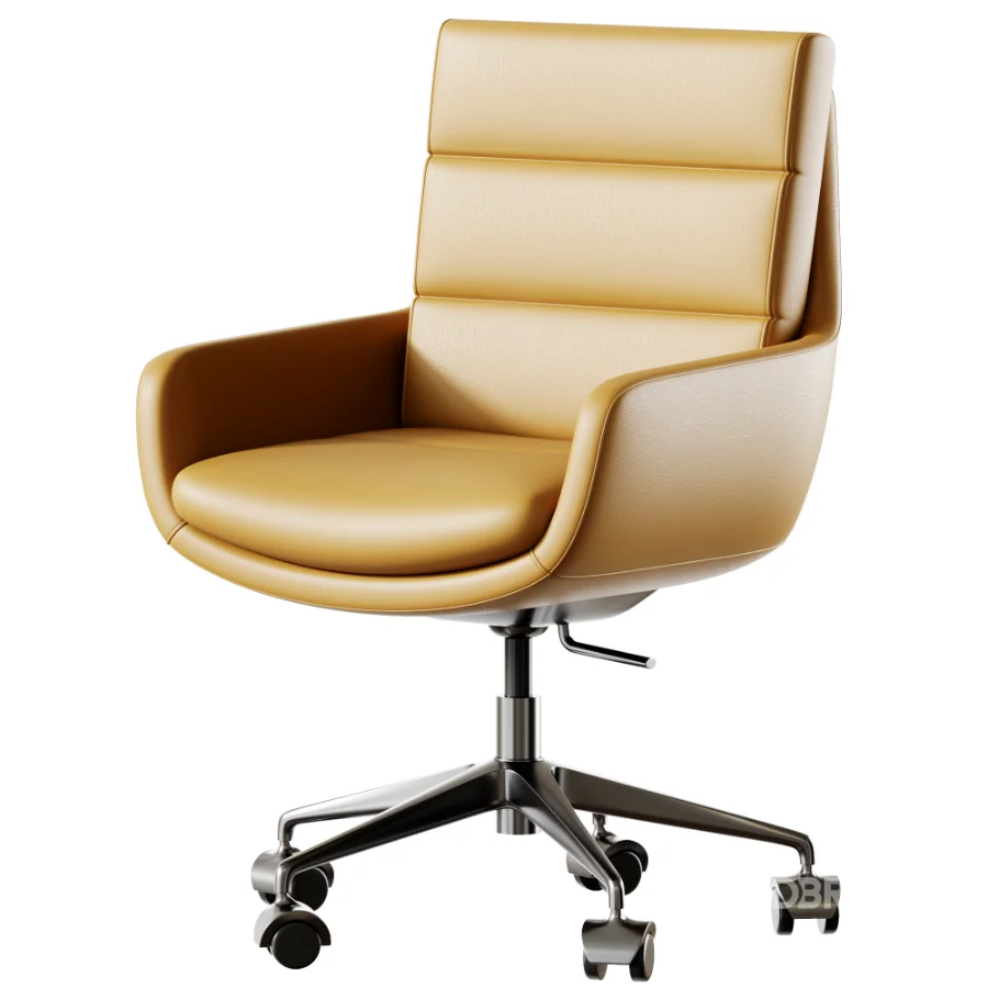 Sergio beige swivel office chair Image 4
