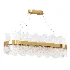 Modern Gold Rectangular Crystal Chandelier - Thumbnail 2