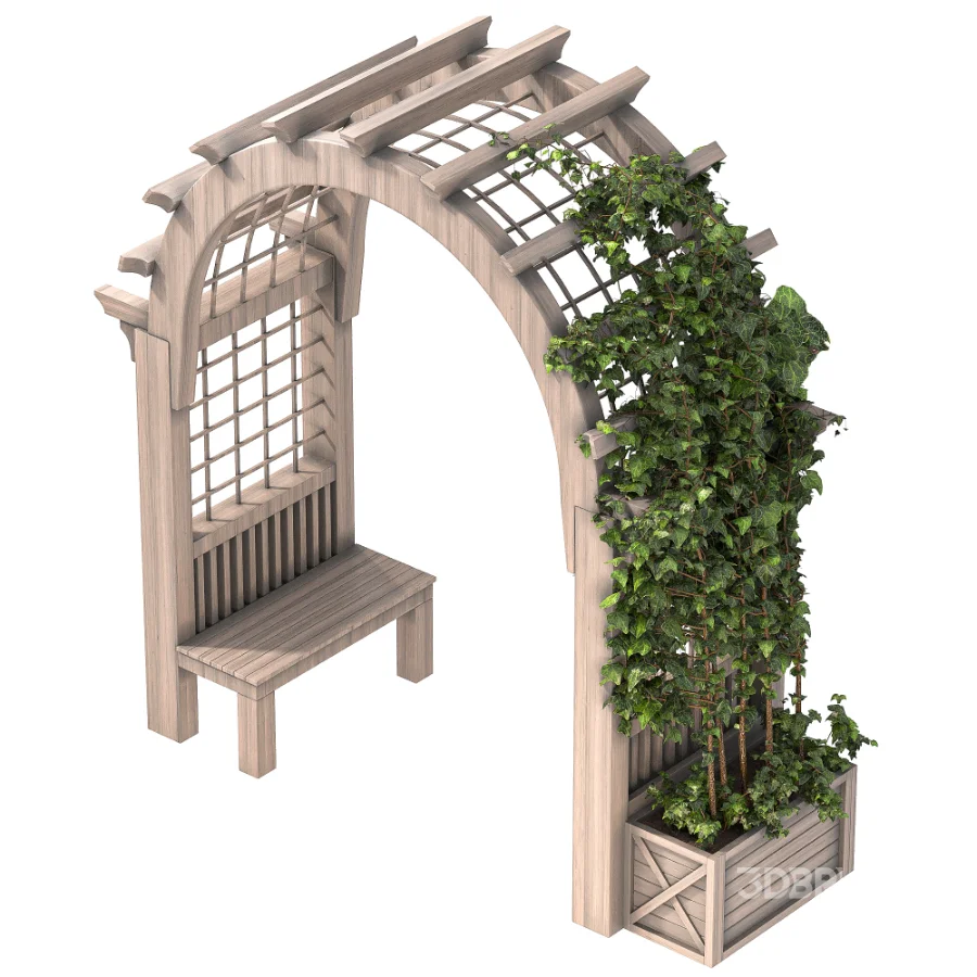 Wooden Garden Arbor 04 Image 2