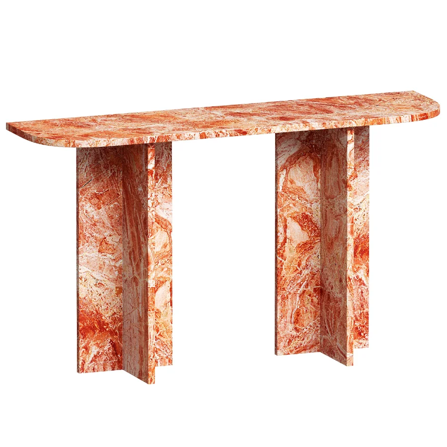 Sculptural Nero Console Table Image 2