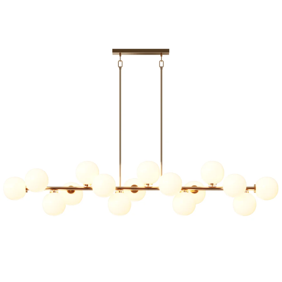 Candelabro Sputnik Lineal Negro de 16 Luces Image 2