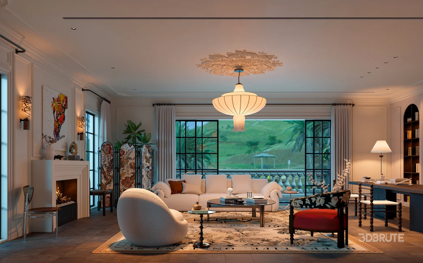 Eclectic living and dining room Image 1