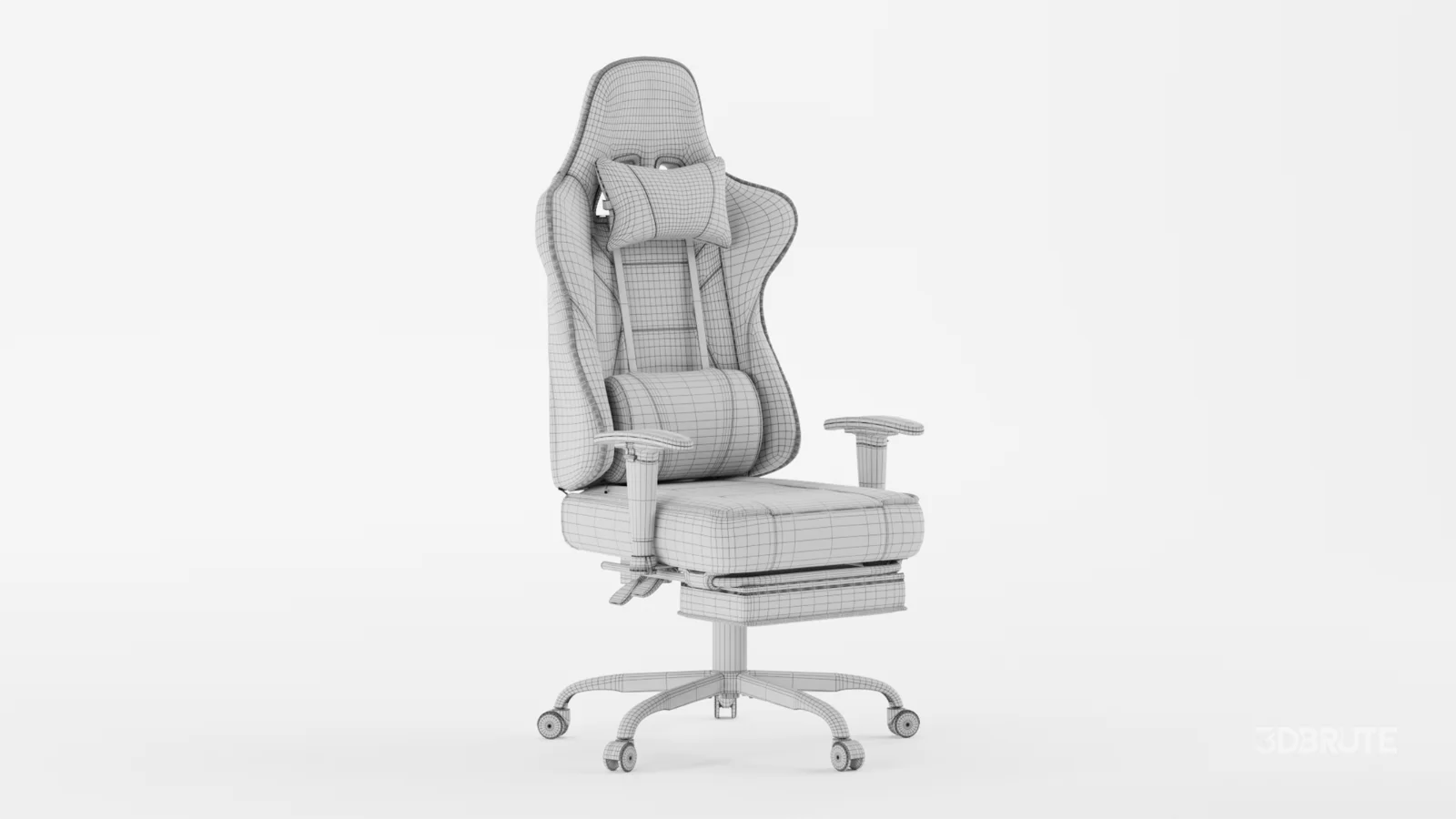 Gaming Chair with Massager Lumbar Support Image 9