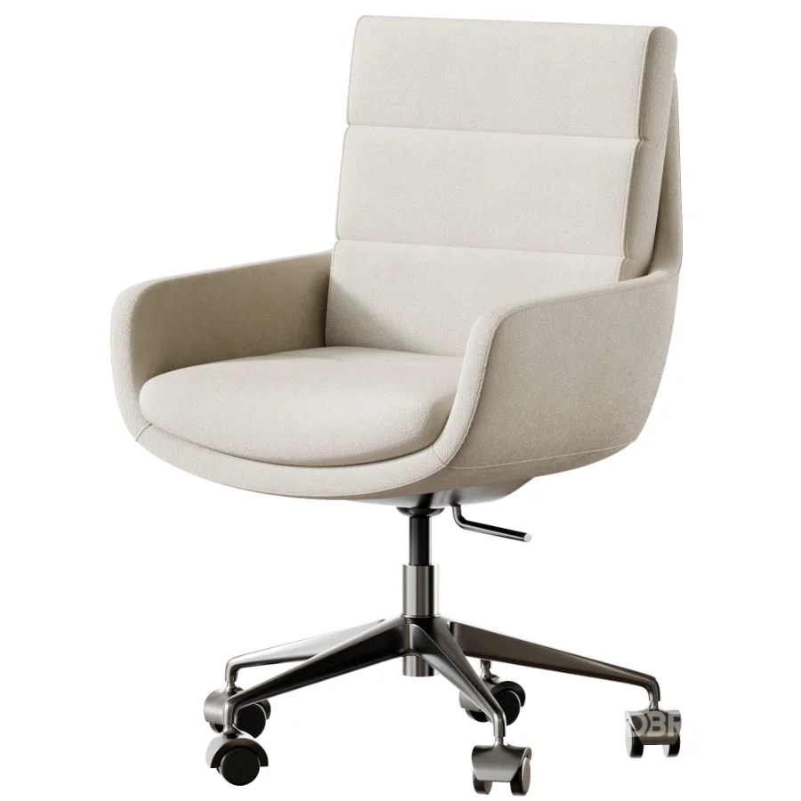 Sergio beige swivel office chair Image 2