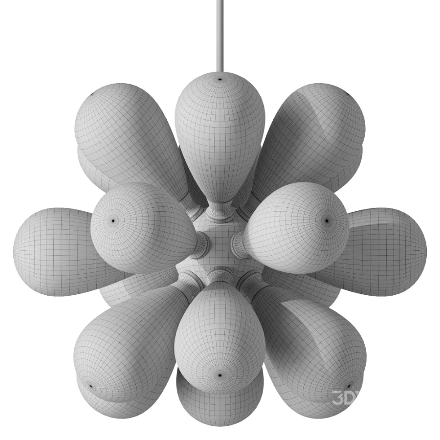 Modern Cluster Frosted Glass Bubble Chandelier Image 4