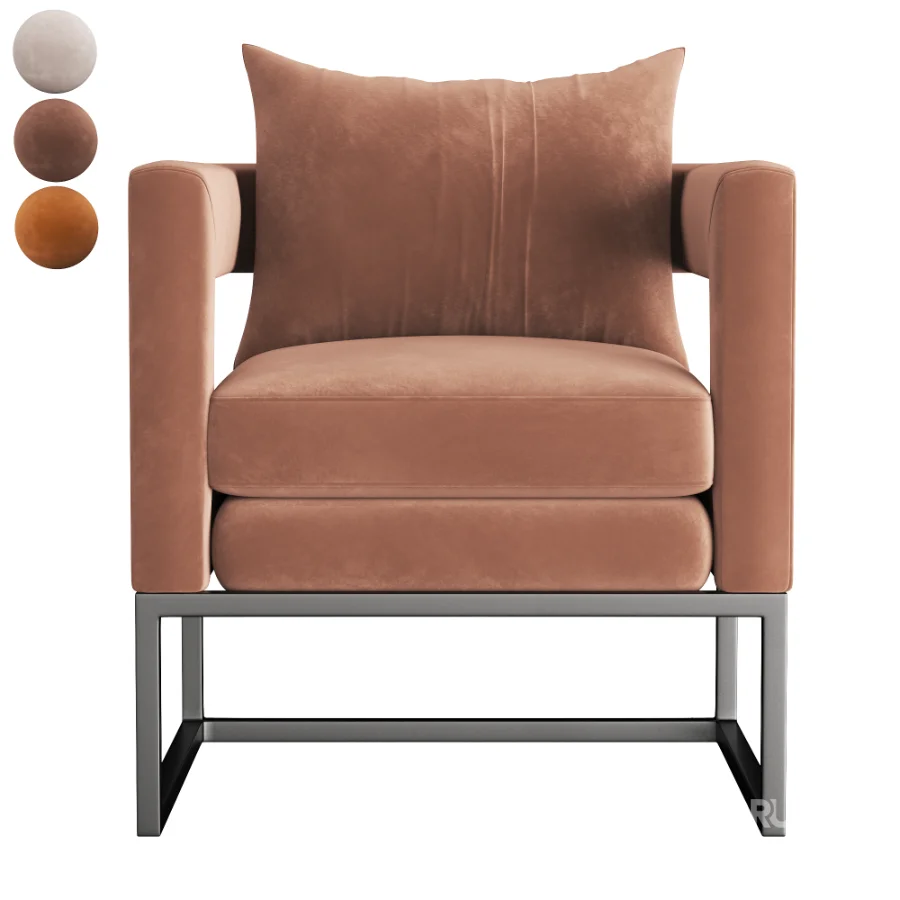 ALEX_NAVY_VELVET_CHAIR Image 2