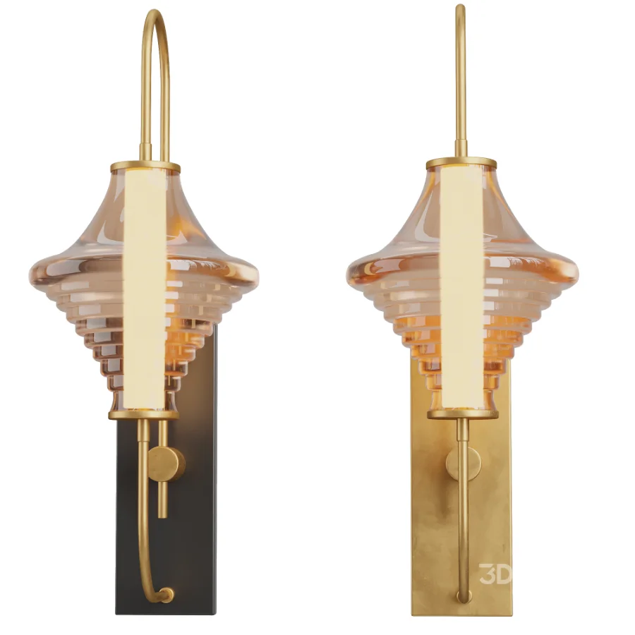 LED Glass Lampshade Wall Sconce Light Image 7