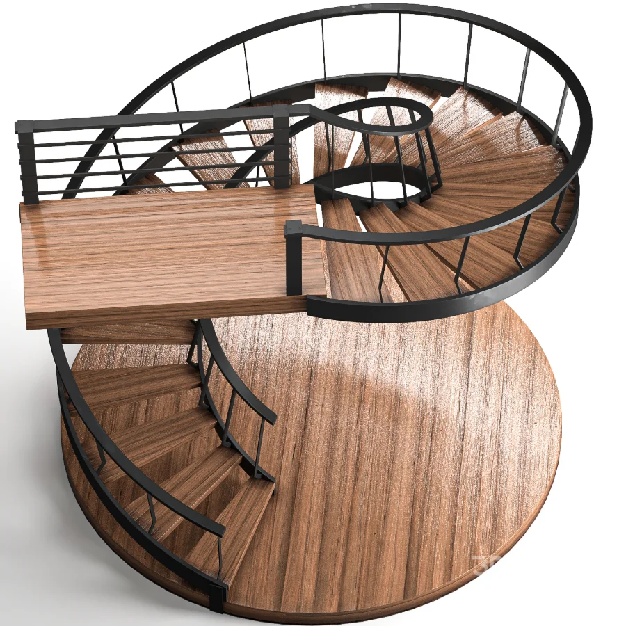 Wooden Spiral Staircase Image 7