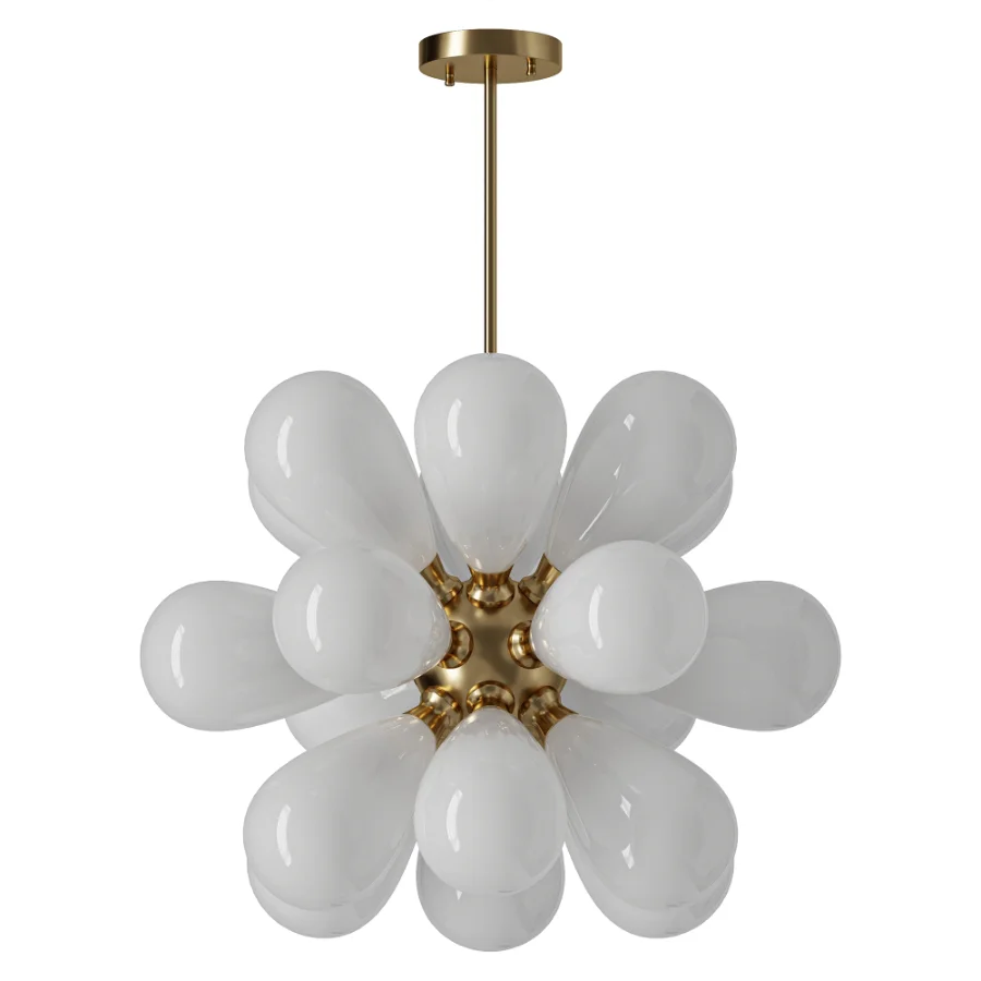 Modern Cluster Frosted Glass Bubble Chandelier Image 3