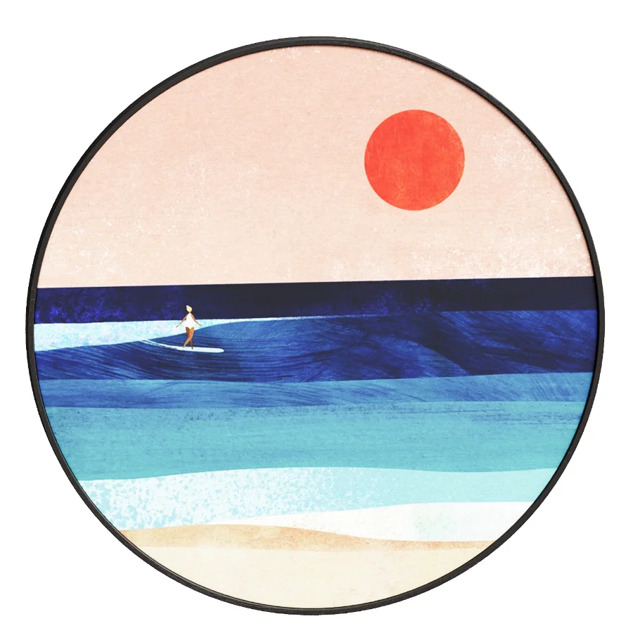 Painting Surfer at sunset Image 3