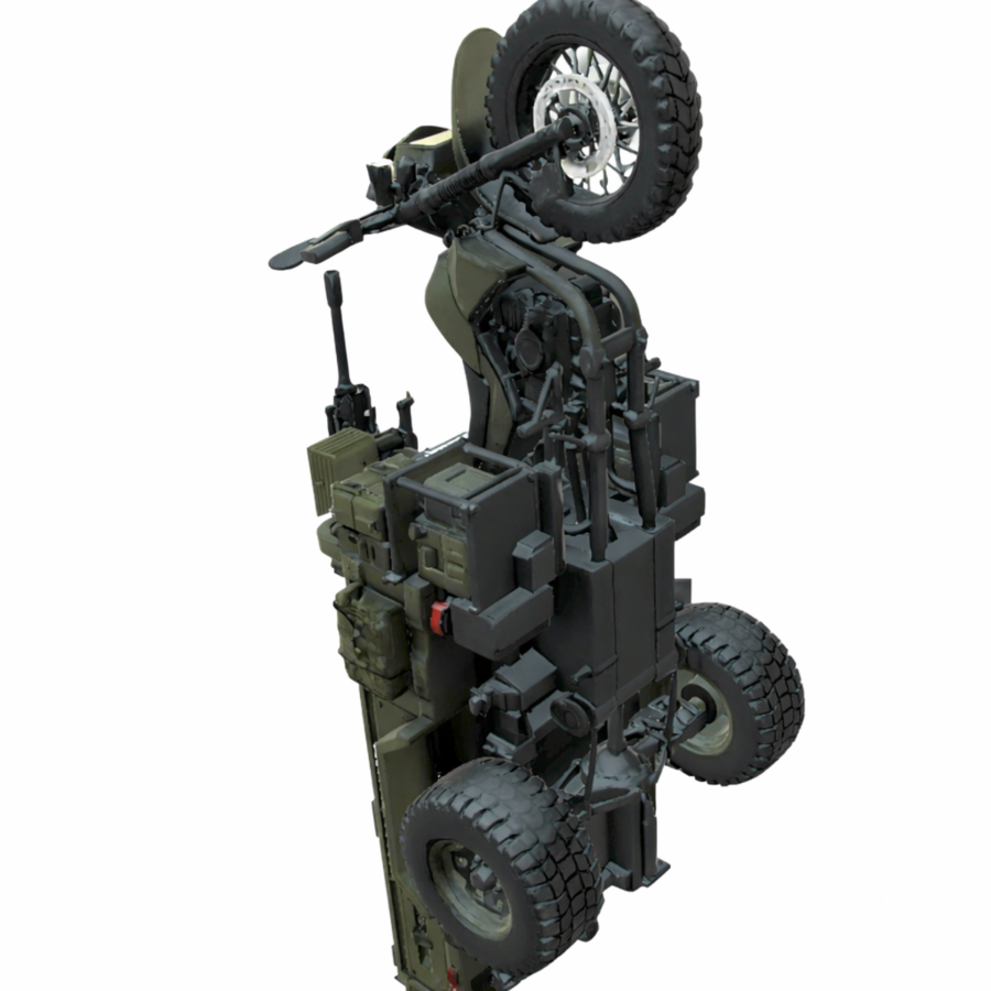 Military Tactical Trike Bike 3D Model Image 2