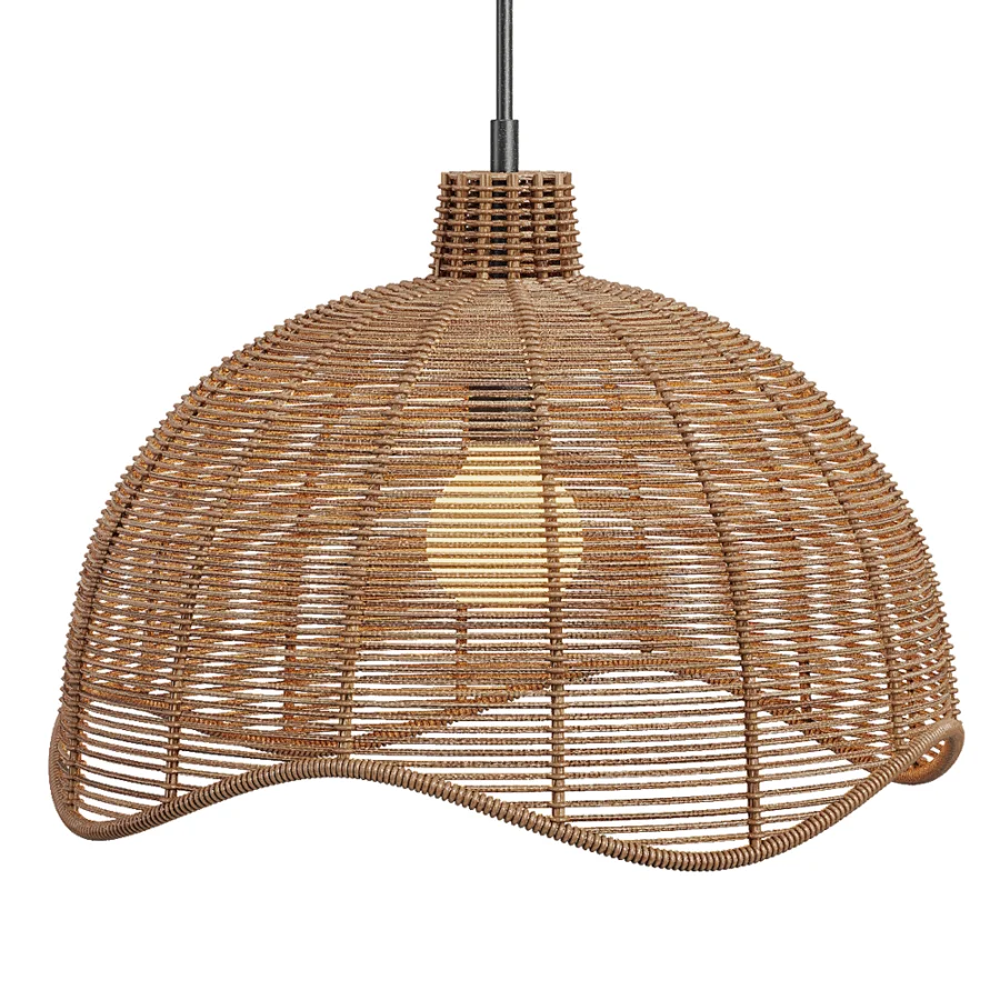 Farmhouse Rope Pendant Light Image 1